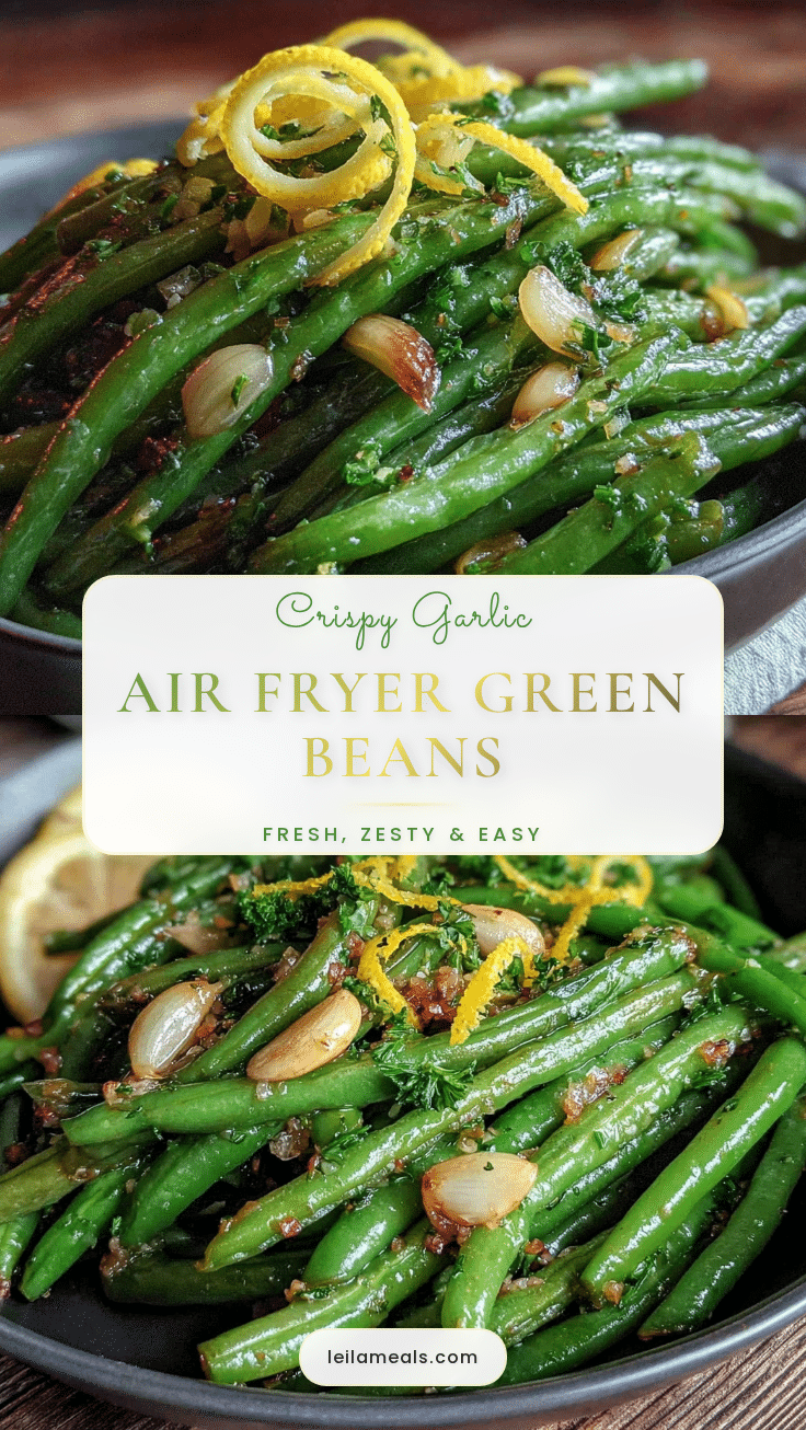 air fryer garlic green beans recipe