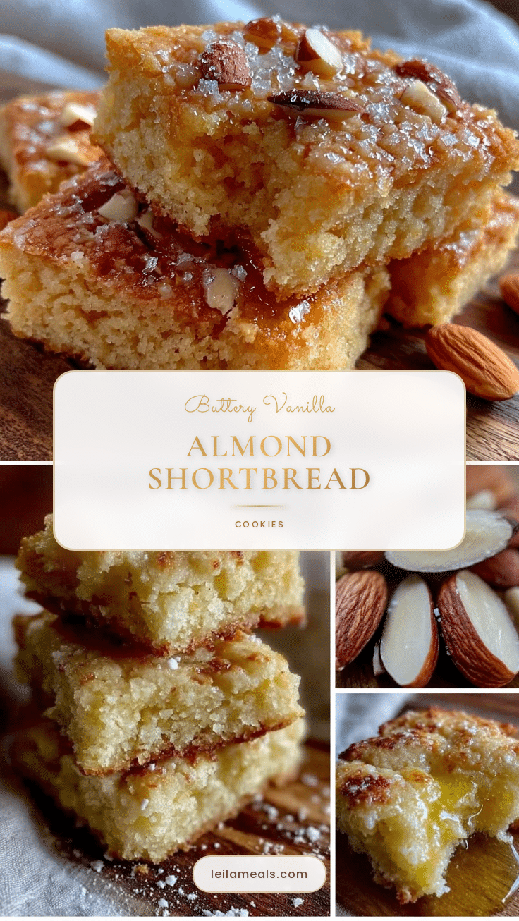 buttery vanilla almond shortbread cookies recipe