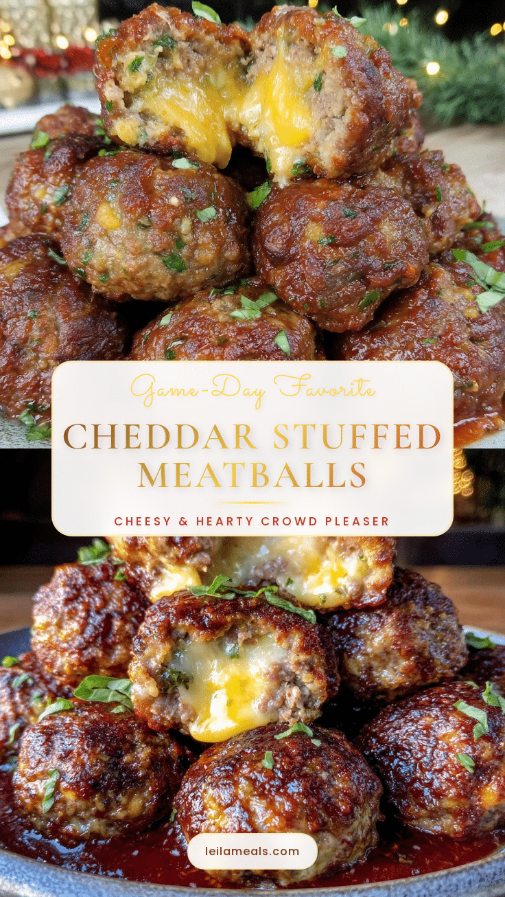 cheddar stuffed meatballs recipe