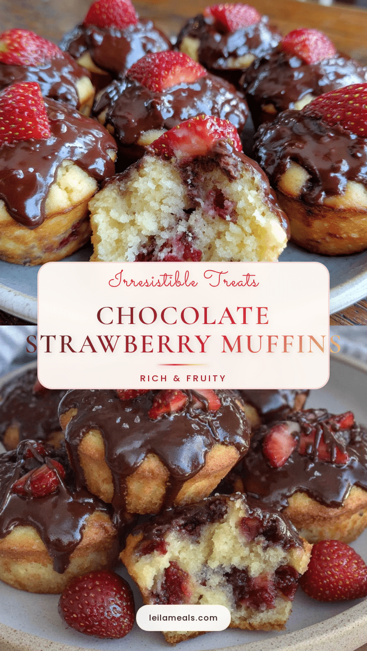 chocolate-covered strawberry muffins recipe