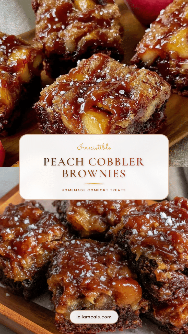 cozy peach cobbler brownies recipe
