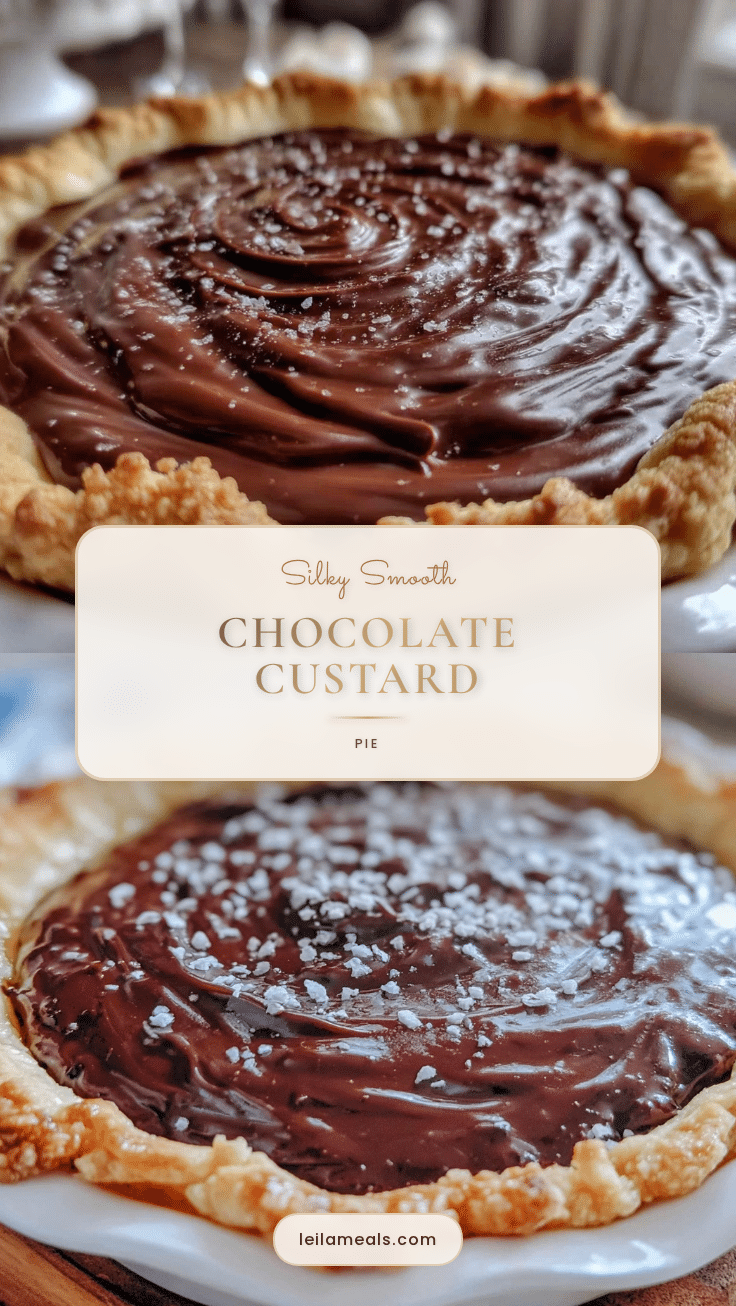 creamy chocolate custard pie recipe