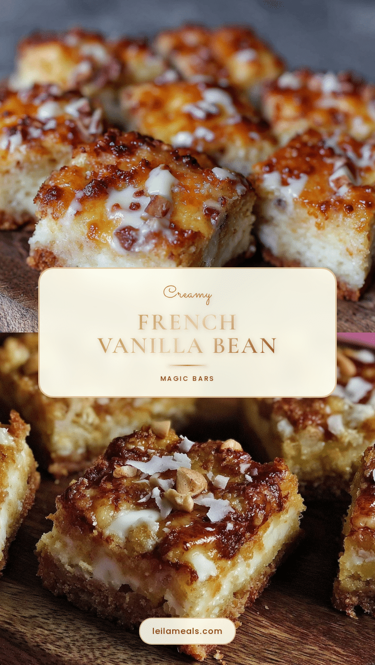 creamy french vanilla bean magic bars recipe