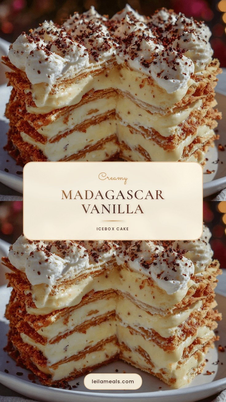 Creamy Madagascar Vanilla Icebox Cake recipe