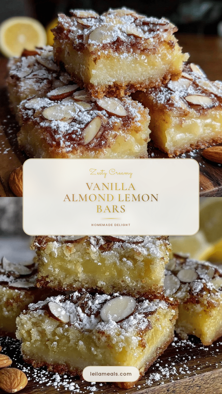 creamy vanilla almond lemon bars recipe