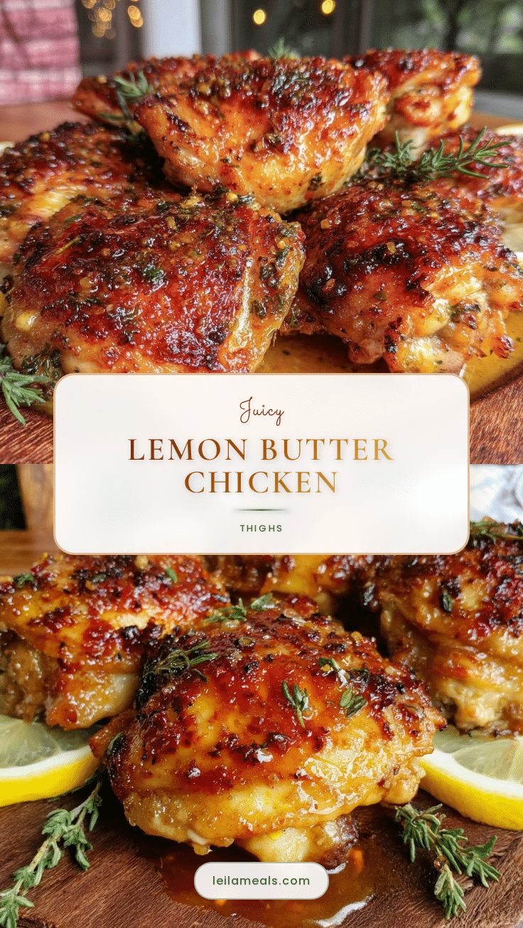 crispy lemon butter chicken thighs recipe