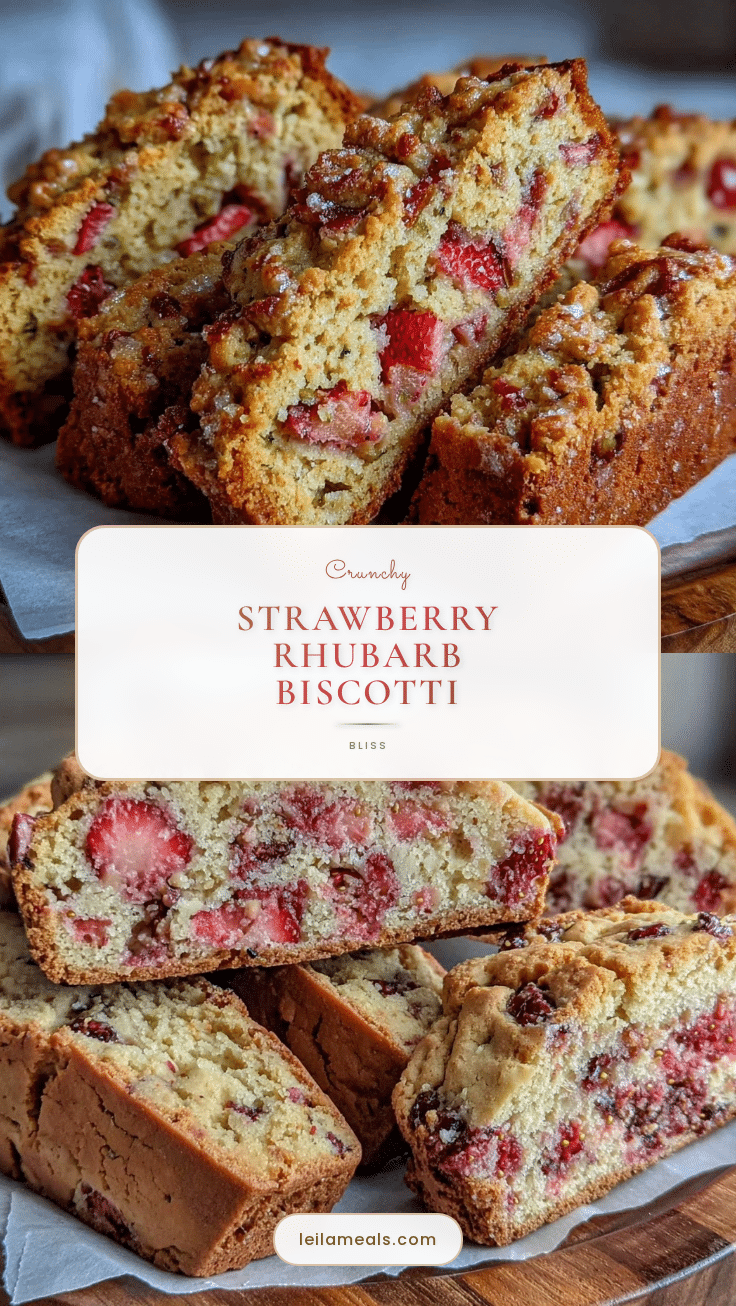 crispy strawberry rhubarb biscotti recipe
