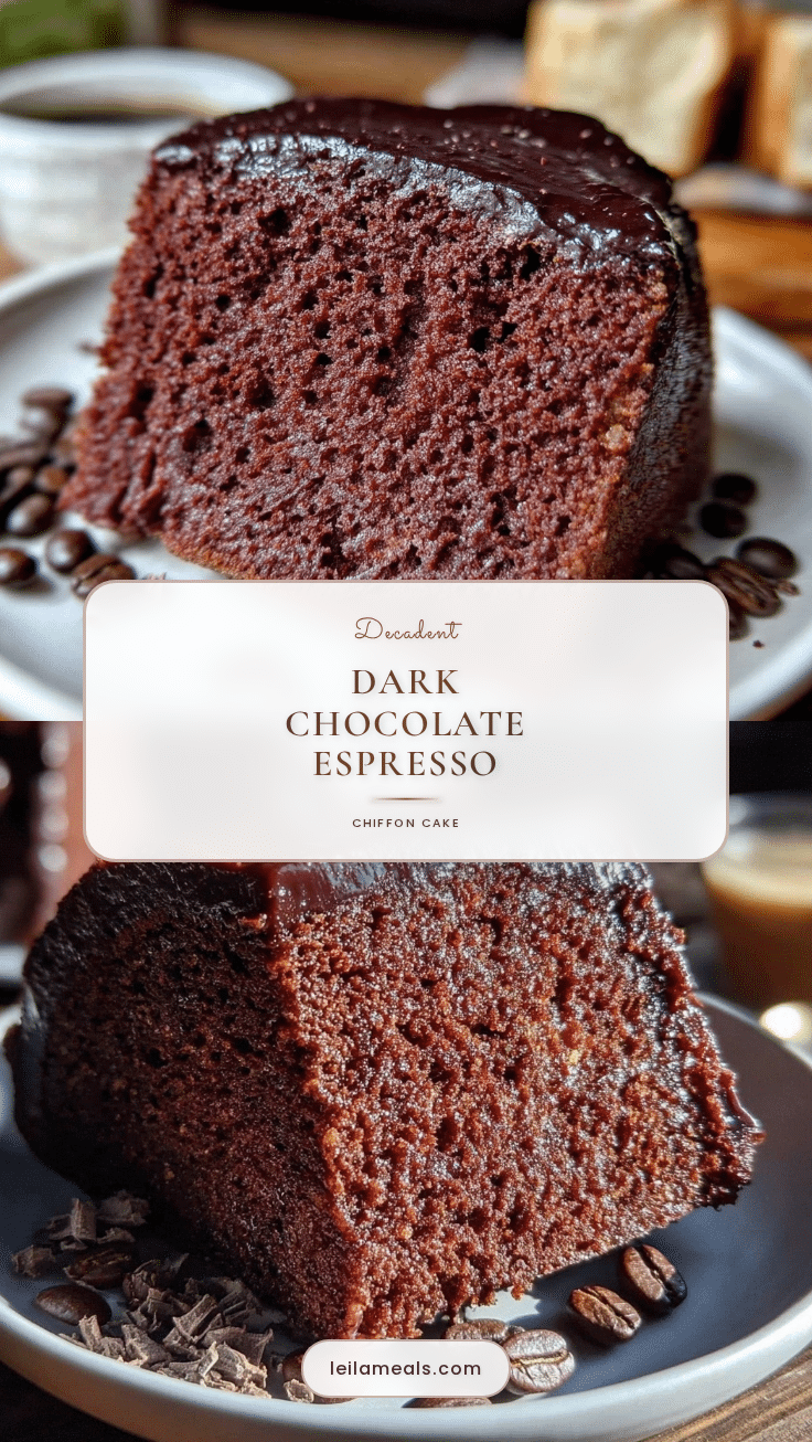 dark chocolate espresso chiffon cake recipe