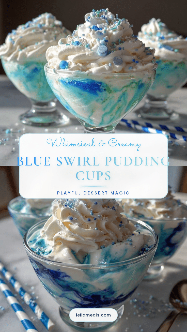 Dr. Seuss Blue Swirl Pudding Cups recipe