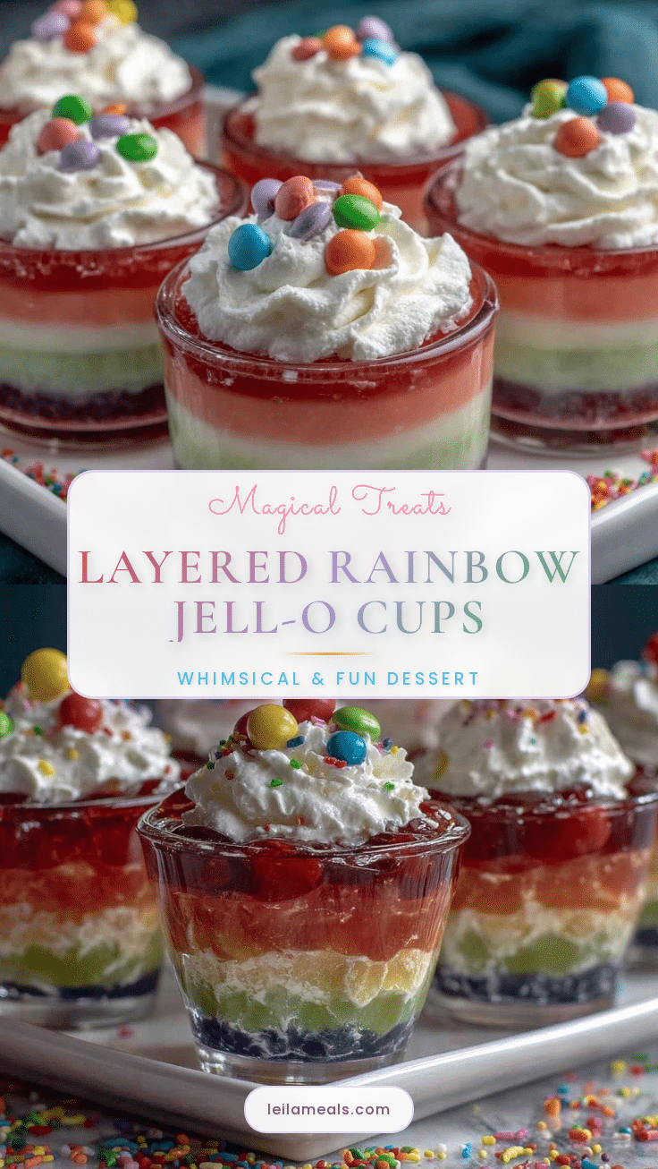 Dr. Seuss Rainbow Jell-O Cups recipe