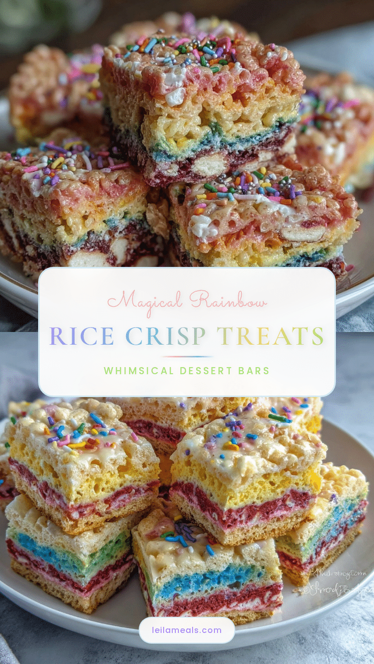 Dr. Seuss Rainbow Rice Crisp Treats recipe