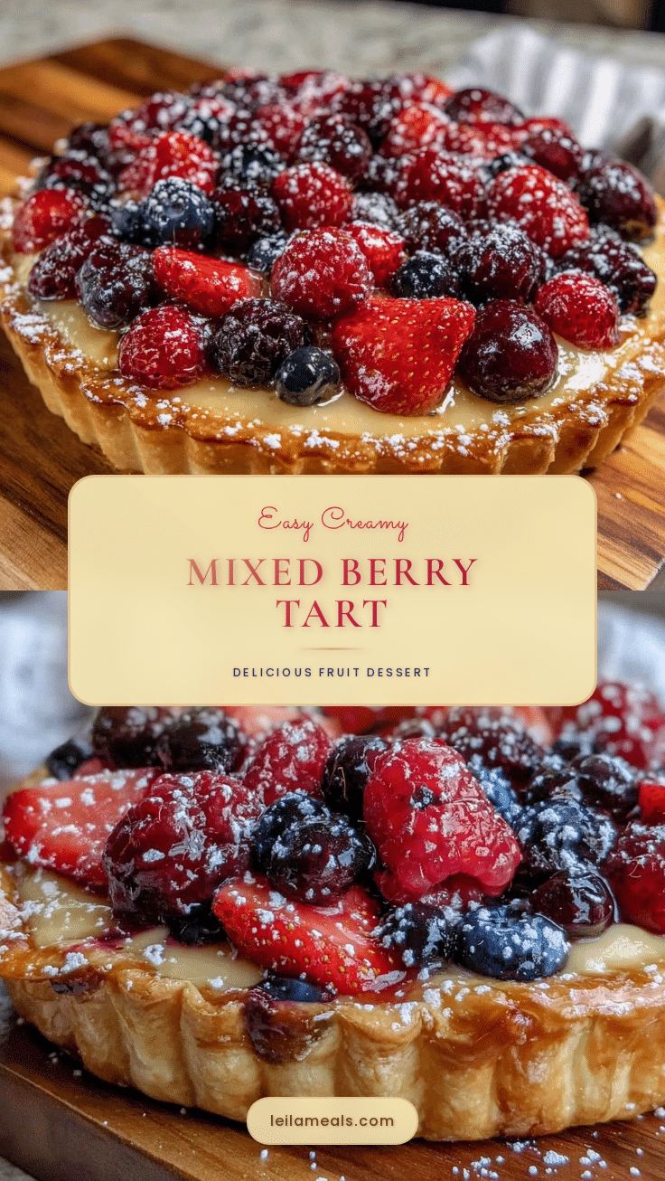 easy creamy mixed berry tart recipe