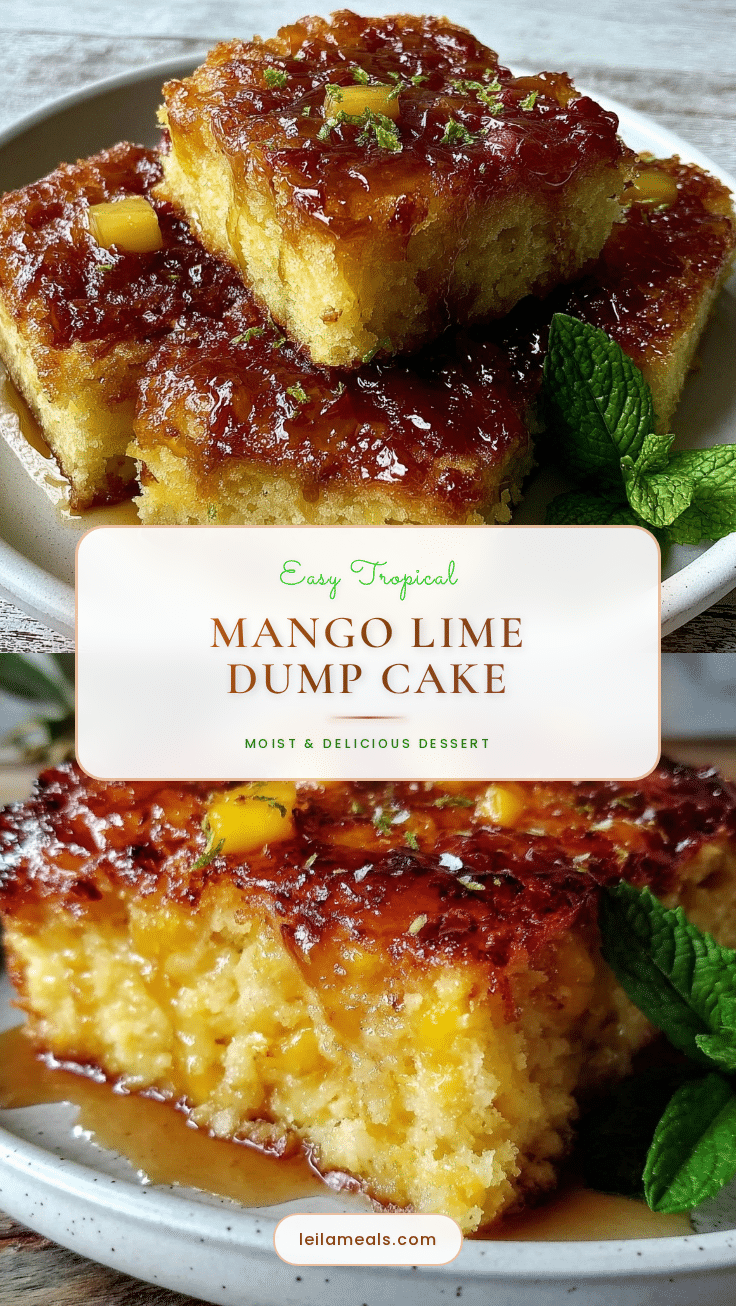 easy tropical mango lime dump cake recipe