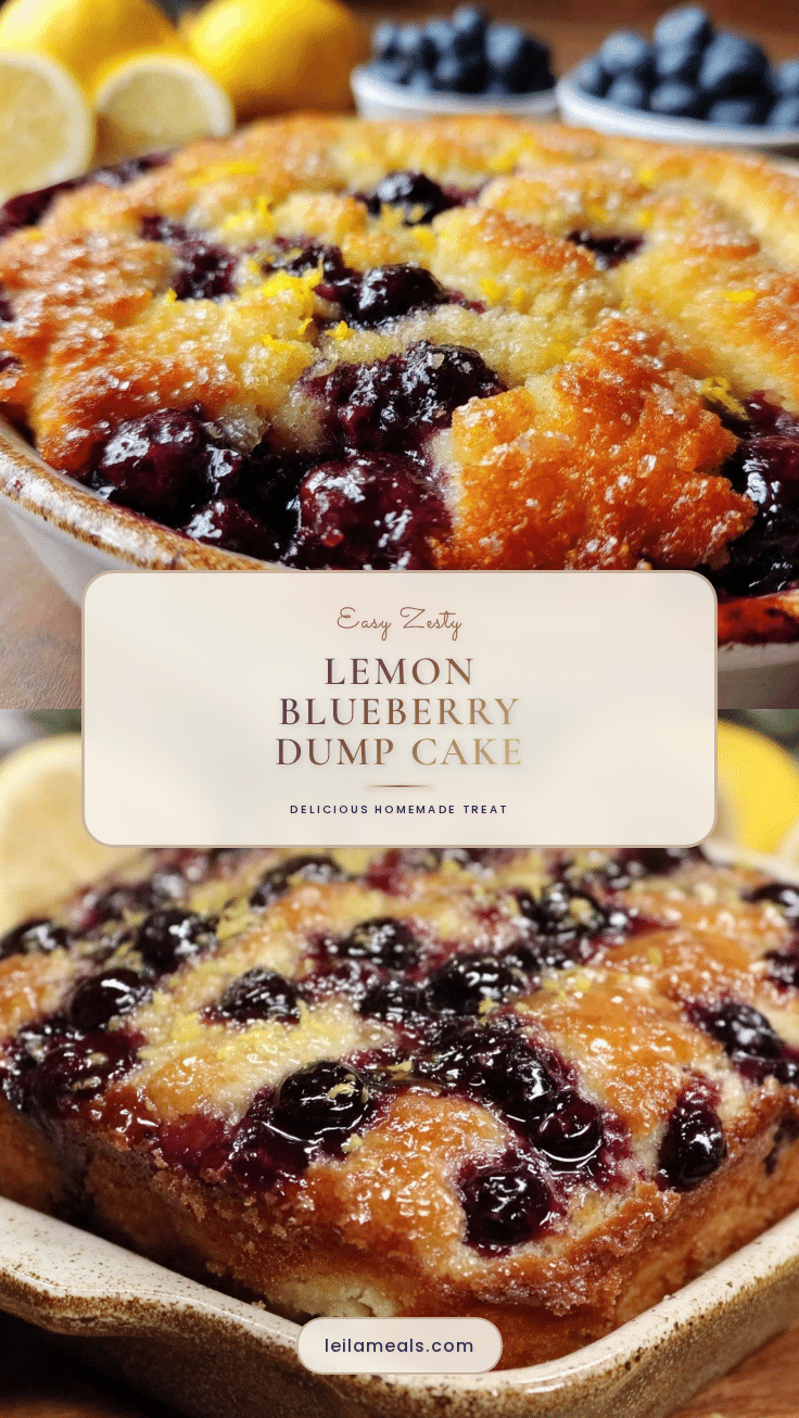 easy zesty lemon blueberry dump cake recipe