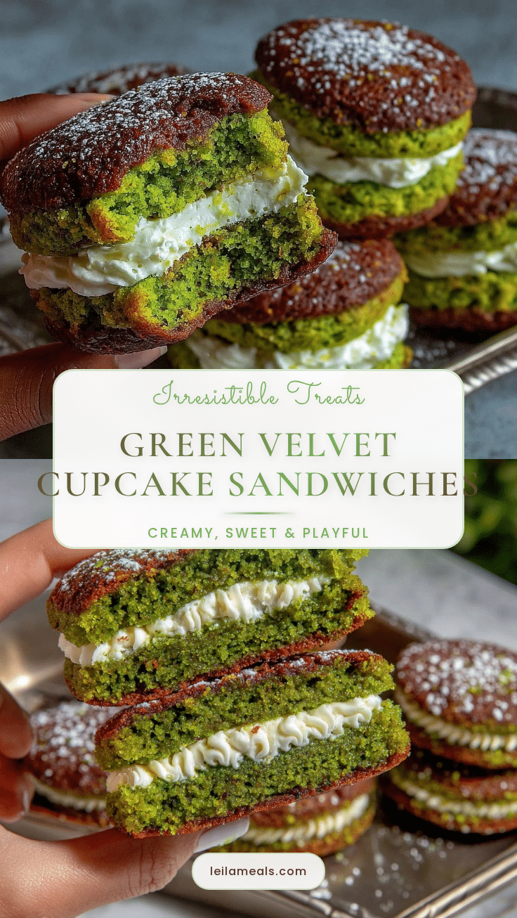 green velvet cupcake sandwiches recipe
