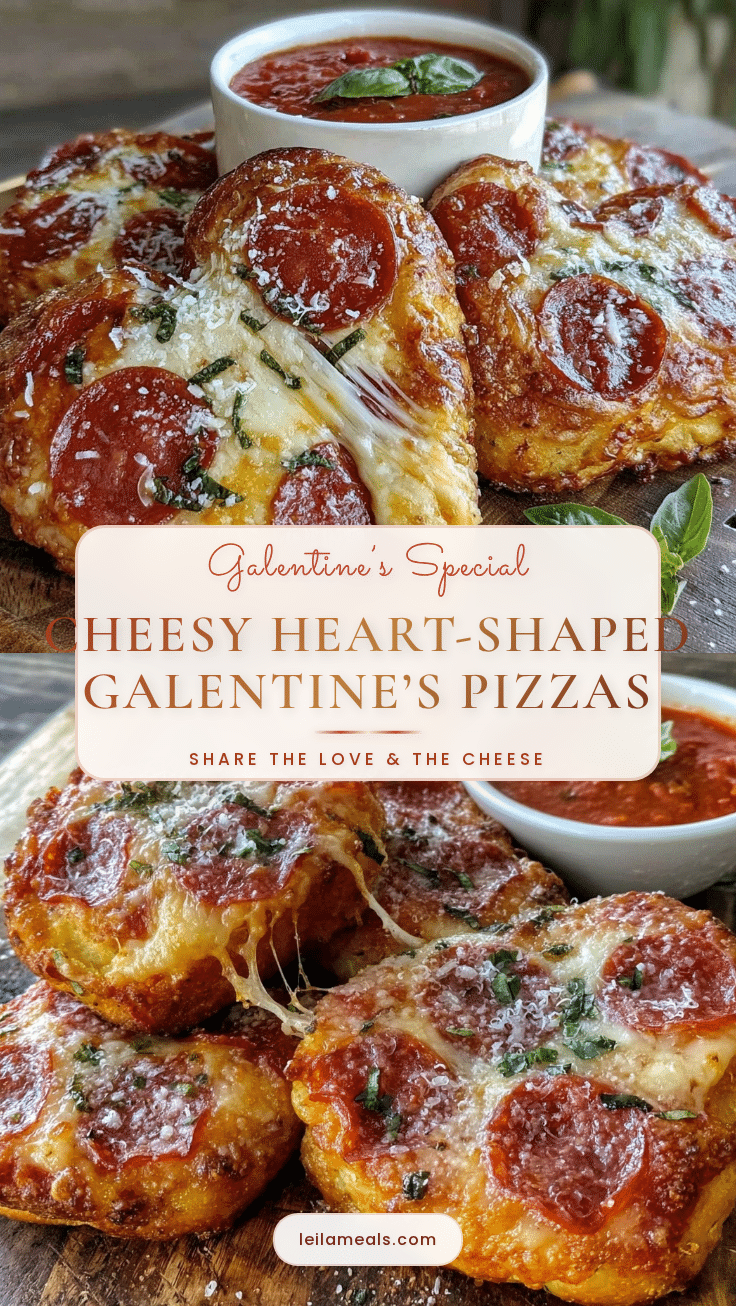 heart-shaped personal pizzas recipe