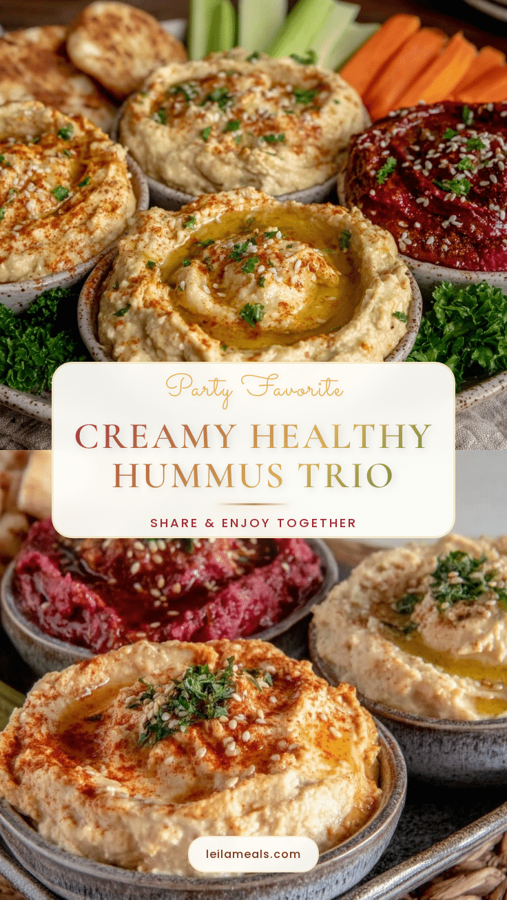 homemade hummus trio recipe