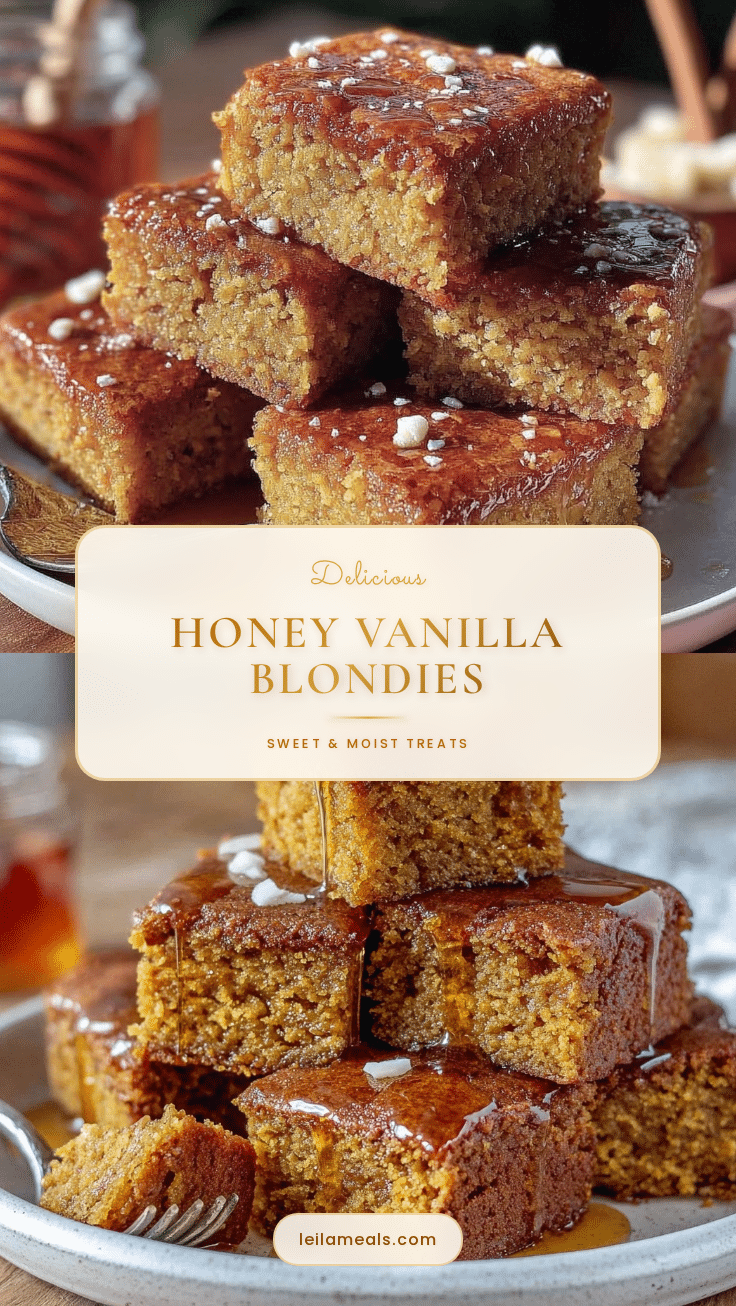 honey vanilla blondies recipe