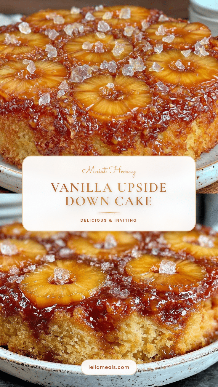 Honey Vanilla Upside Down Cake recipe