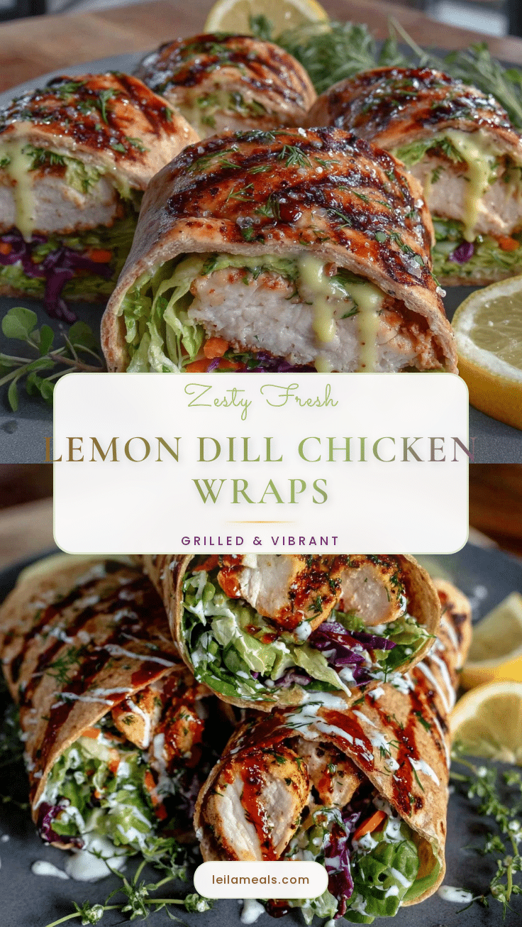 lemon dill chicken wraps recipe