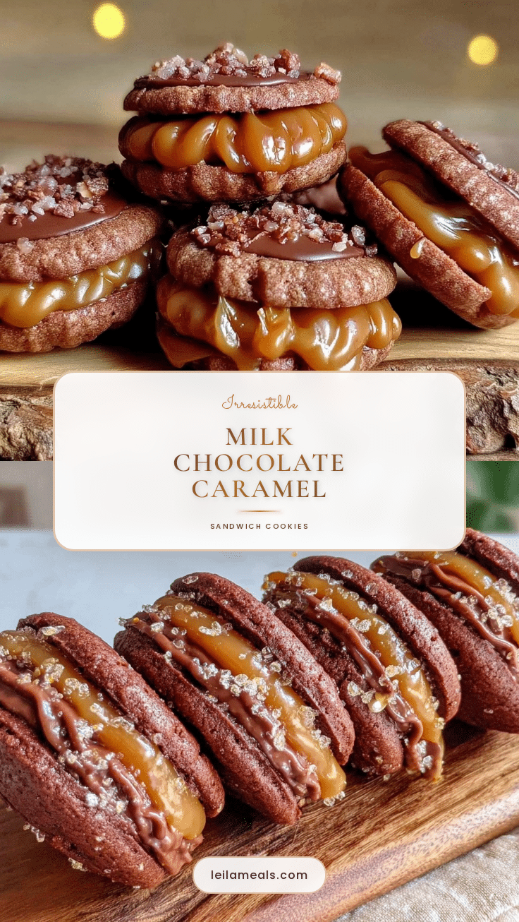 milk chocolate caramel sandwich cookies recipe