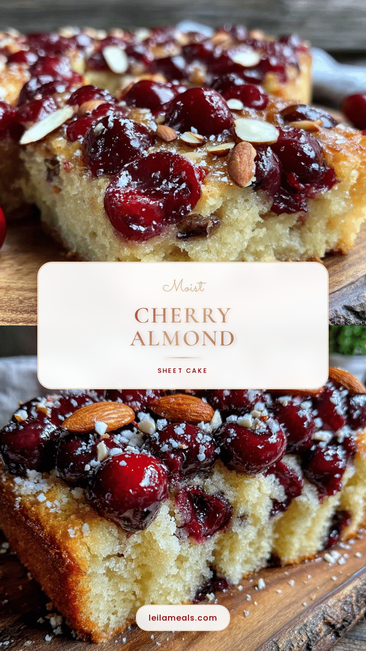 moist cherry almond sheet cake recipe