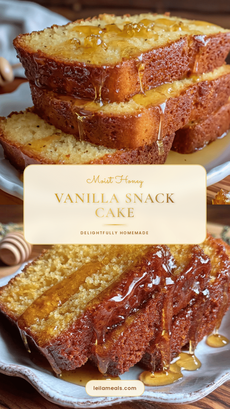 moist honey vanilla snack cake recipe