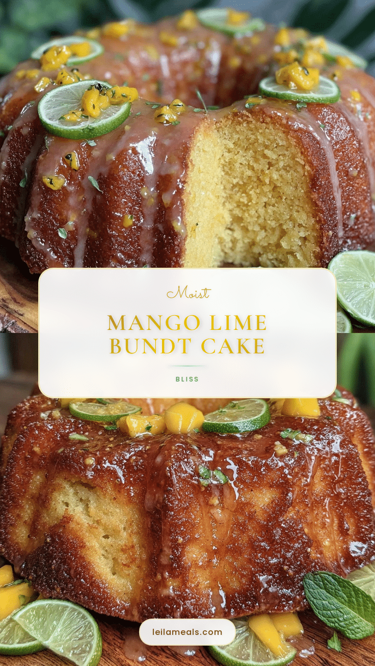 moist mango lime bundt cake recipe