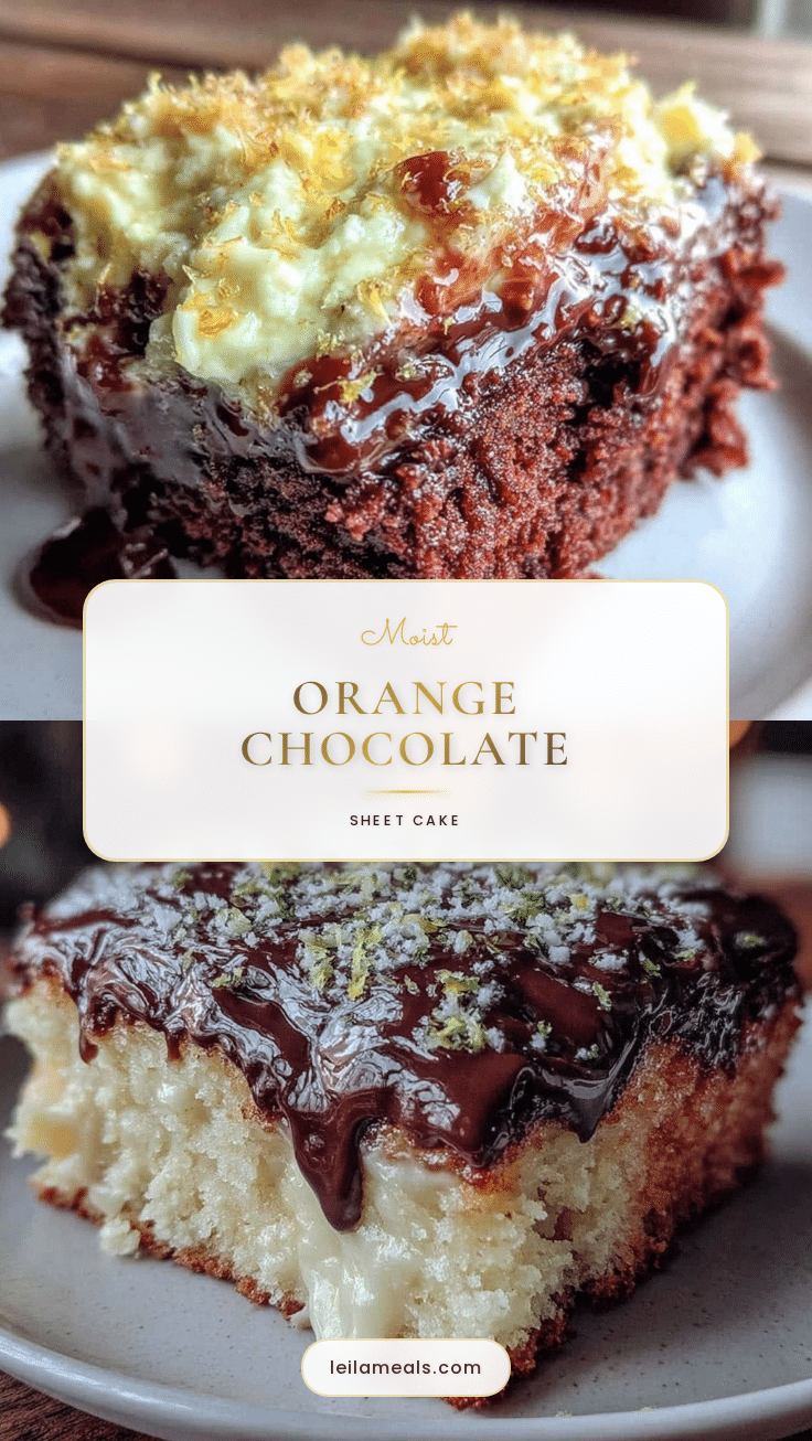 moist orange chocolate sheet cake recipe