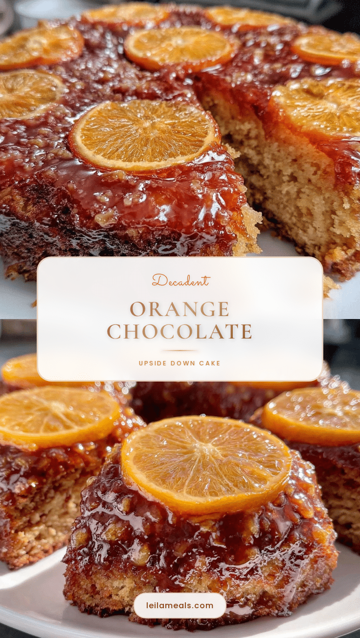 orange chocolate upside down cake recipe