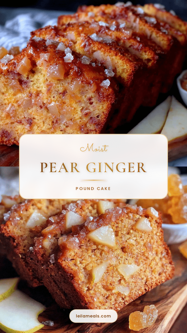 pear ginger pound cake recipe