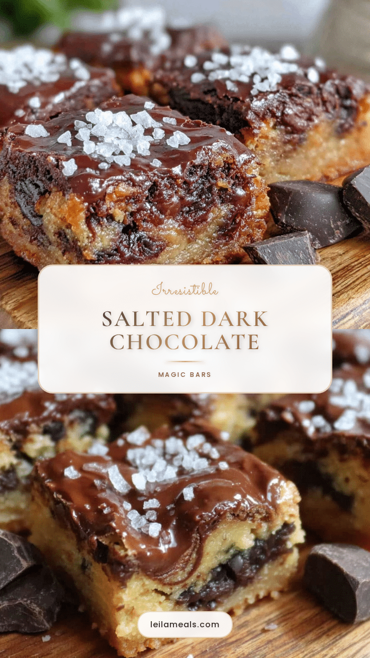 salted dark chocolate magic bars recipe
