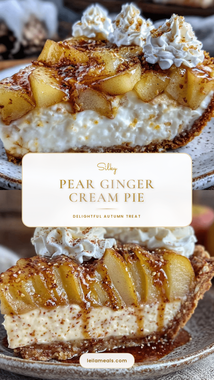 silky pear ginger cream pie recipe