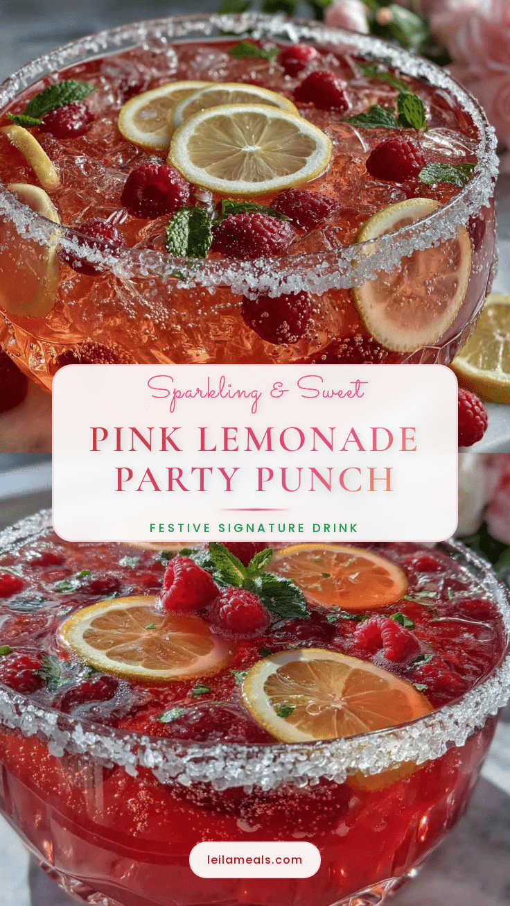 sparkling pink lemonade punch recipe