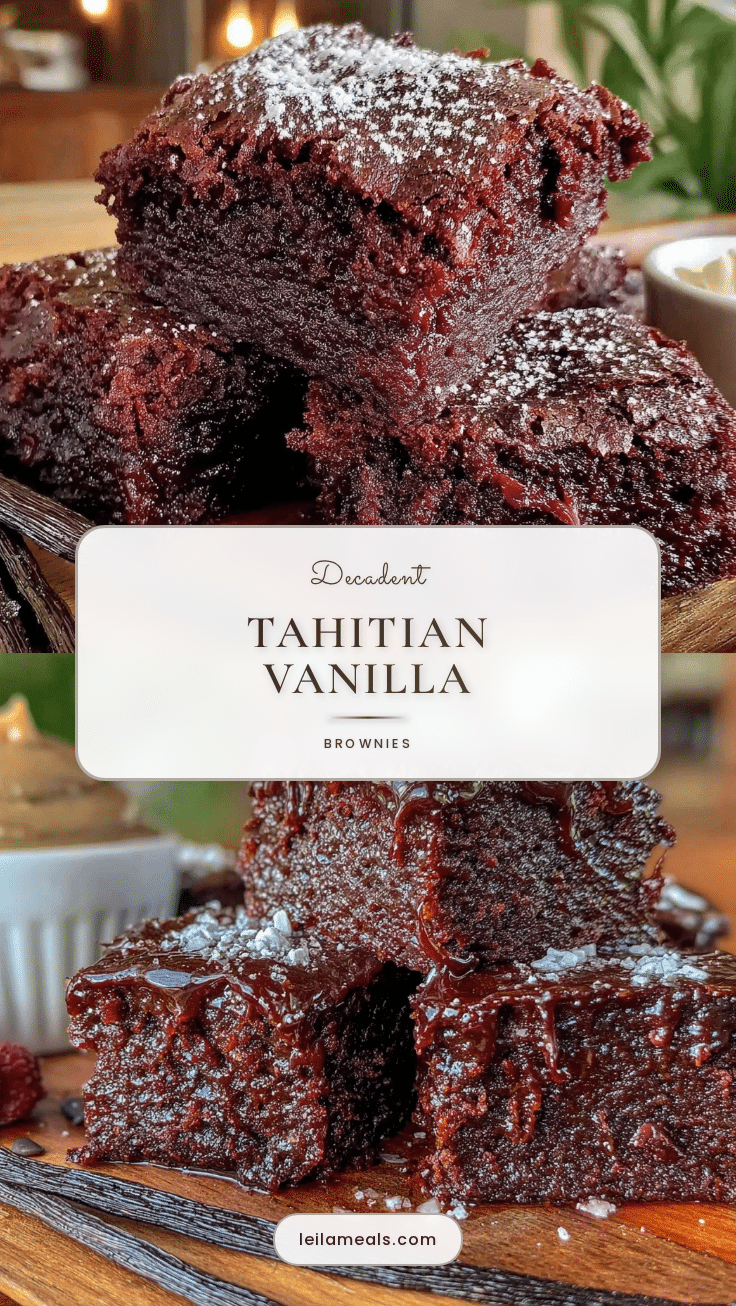 Tahitian vanilla brownies recipe