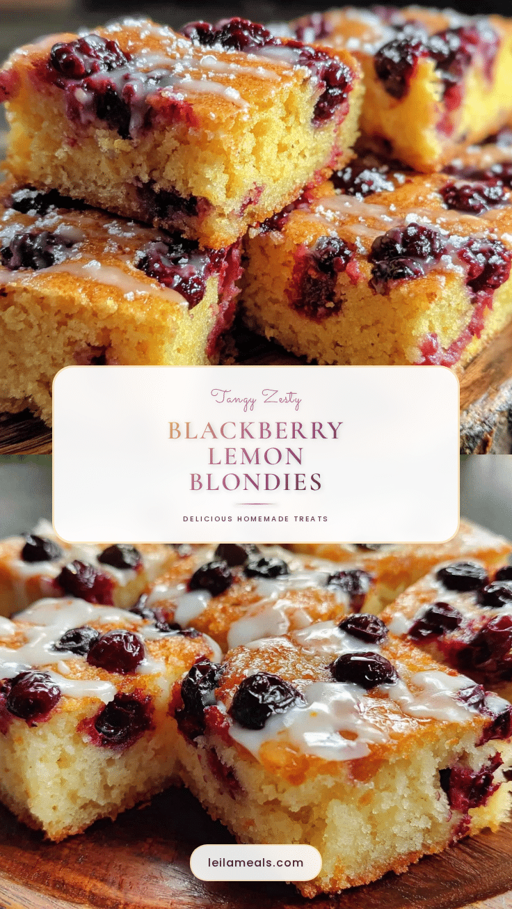 tangy blackberry lemon blondies recipe