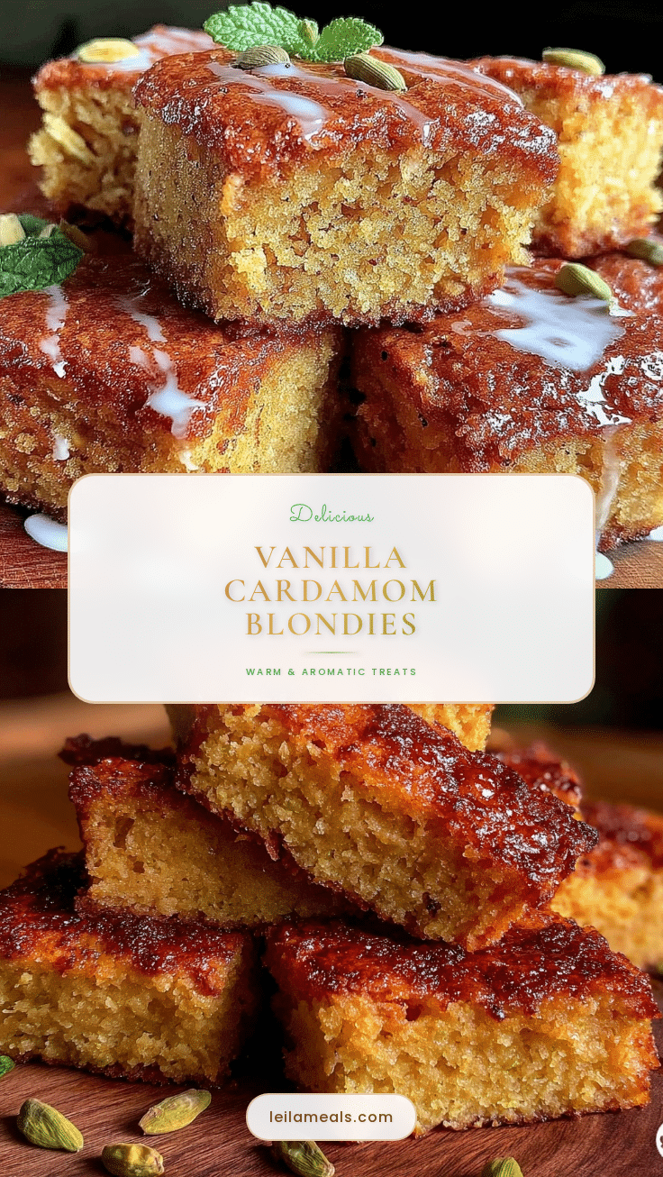 vanilla cardamom blondies recipe