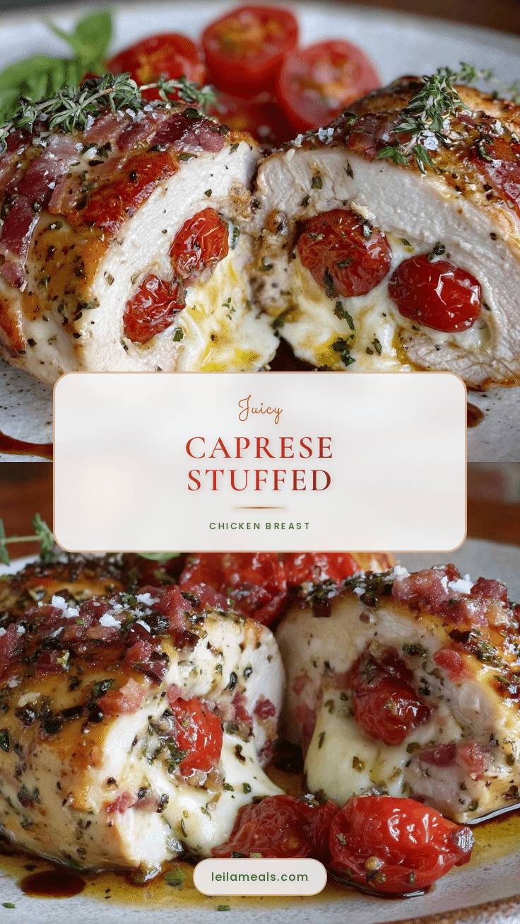 Caprese stuffed chicken breast recipe