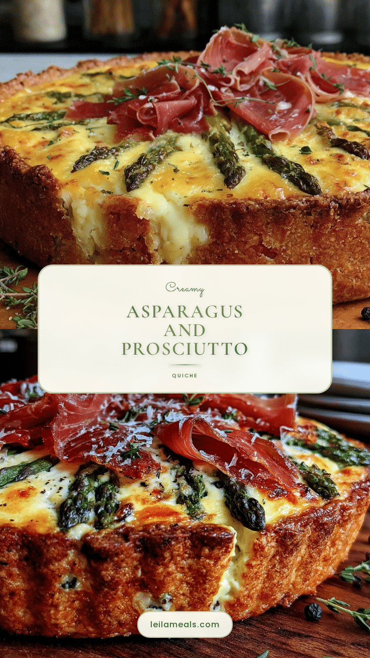 creamy asparagus and prosciutto quiche recipe