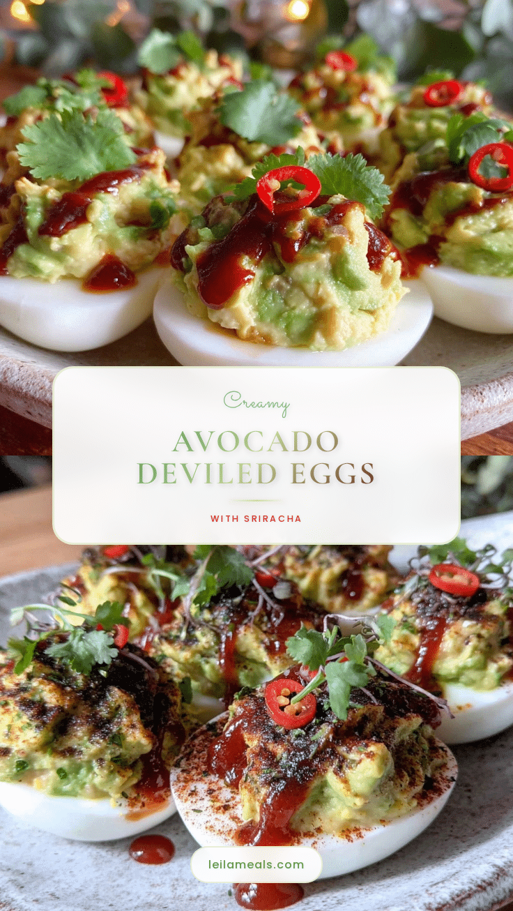 creamy avocado deviled eggs with sriracha recipe
