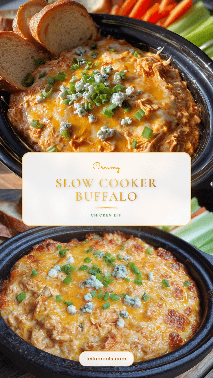 creamy buffalo chicken dip slow cooker recipe