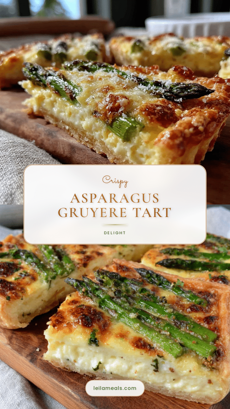 crispy asparagus and gruyere tart recipe
