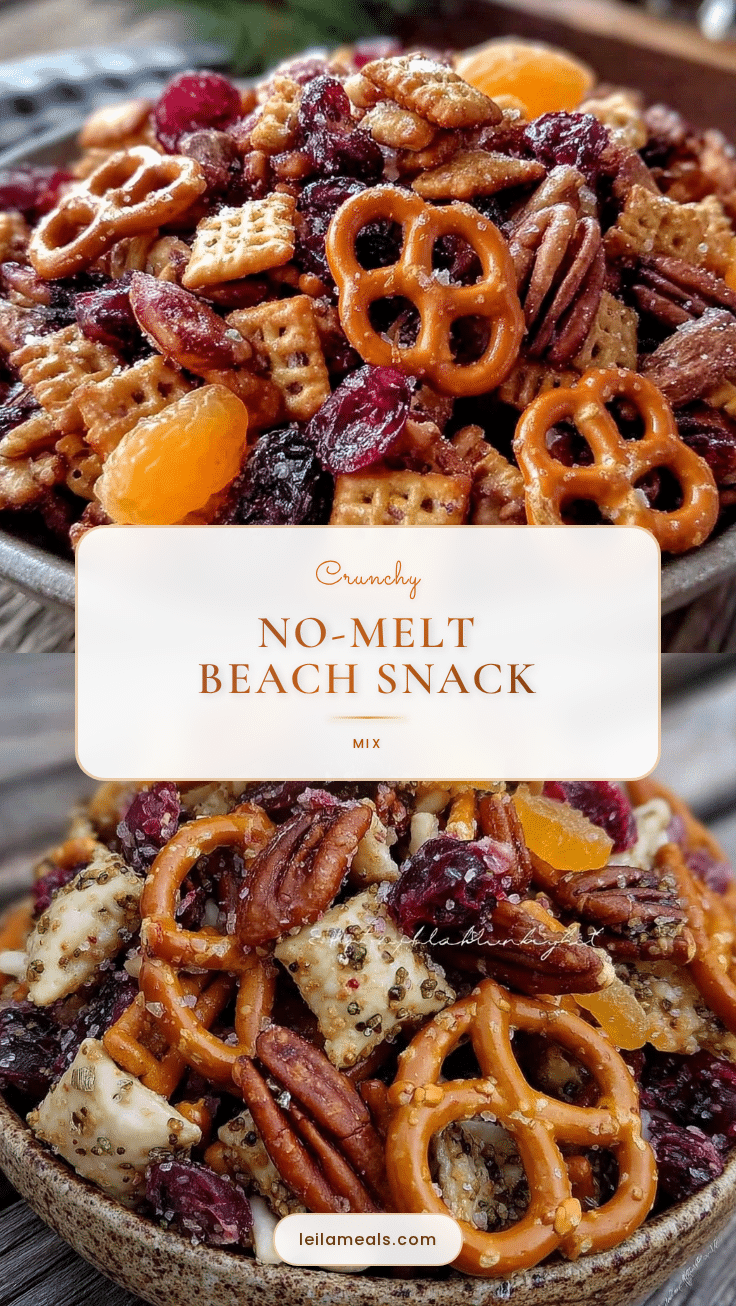 crunchy no-melt beach snack mix recipe