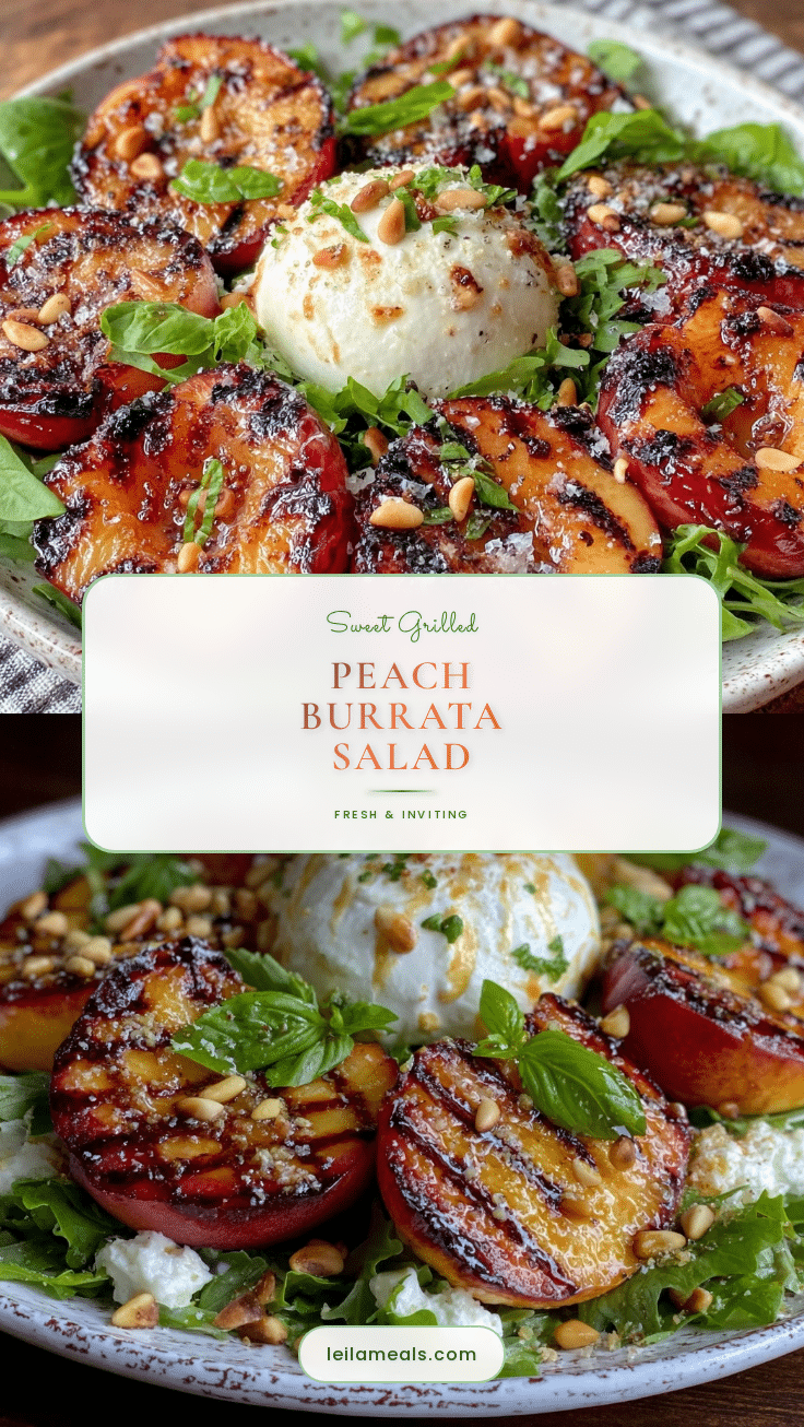 fresh grilled peach and burrata salad recipe