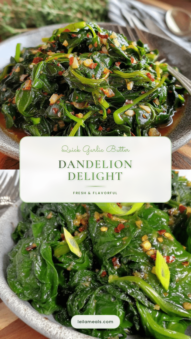 garlic butter dandelion greens recipe