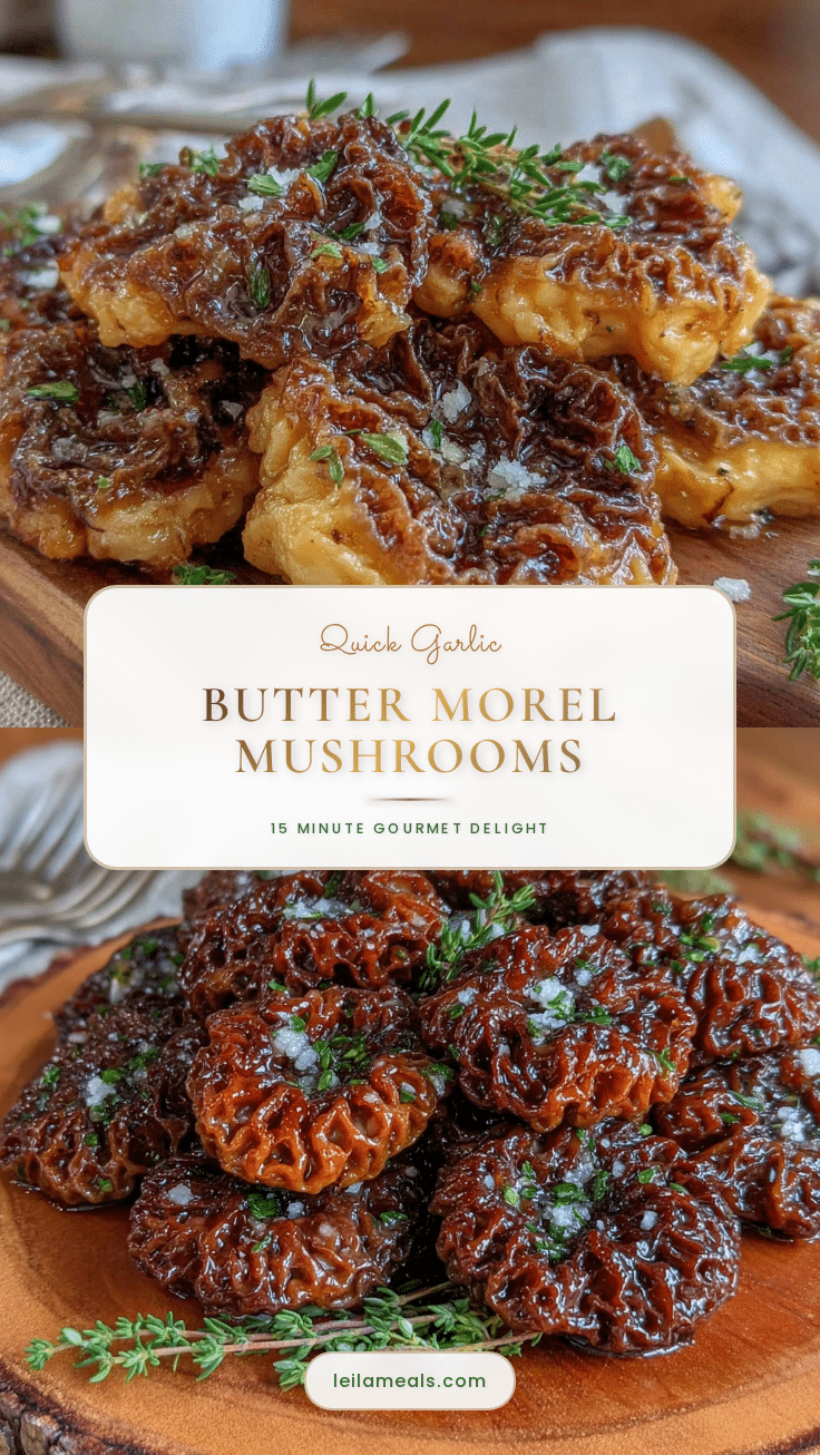 garlic butter morel mushrooms recipe