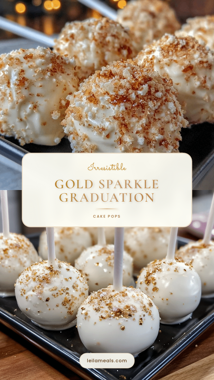 gold sparkle graduation cake pops recipe