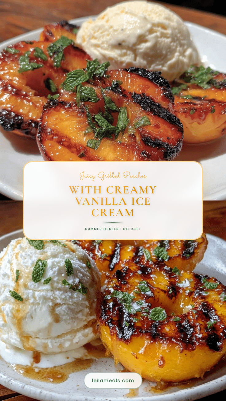 grilled peaches with vanilla ice cream recipe