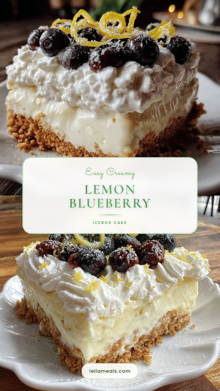 lemon blueberry icebox cake recipe