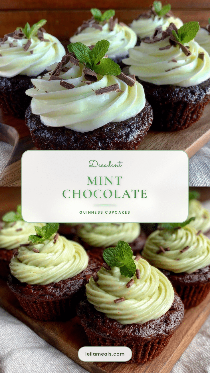 mint chocolate guinness cupcakes recipe